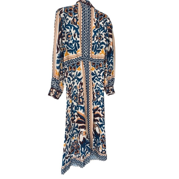 FARM RIO Vibrant Patterned Midi Shirt Dress, Sz Lrg​ - Picture 7 of 8